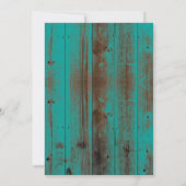 Rustige bloemen en Blauwgroen Vrijgezellenfeest va Kaart (Achterkant)