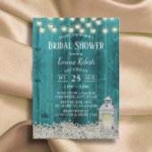 Rustige bloemen en Blauwgroen Vrijgezellenfeest va Kaart