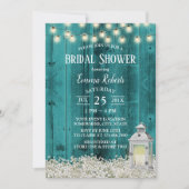 Rustige bloemen en Blauwgroen Vrijgezellenfeest va Kaart (Voorkant)