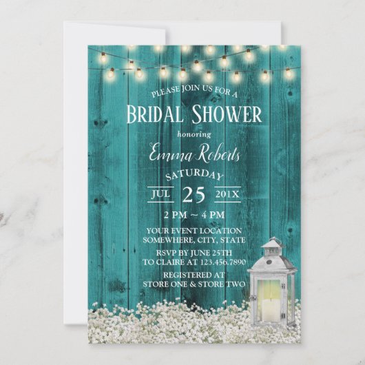 Rustige bloemen en Blauwgroen Vrijgezellenfeest va Kaart (Voorkant)