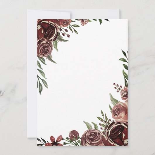 Rustige bloemen Glitter Butterflies Kaart (Achterkant)