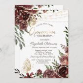 Rustige bloemen Glitter Butterflies Kaart (Voorkant / Achterkant)