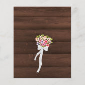 Rustige bloemen op uitnodiging voor het huwelijk o (Achterkant)