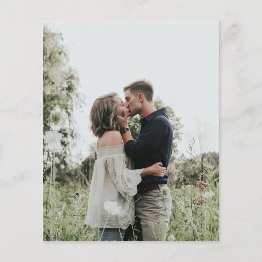 Rustige bloemetfoto BUDGET redt date bruiloft (Achterkant)