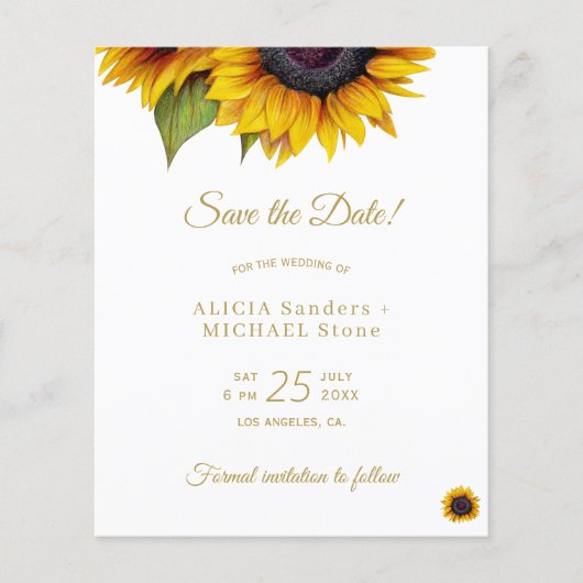 Rustige bloemetfoto BUDGET redt date bruiloft (Voorkant)