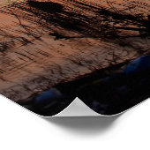 Rustige bloesem: zonsondergang boven een Japans la Poster (Hoek)