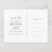 Rustige, blote, aangepaste fotobruiloft met de dat aankondigingskaart (Achterkant)