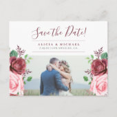 Rustige, blote, aangepaste fotobruiloft met de dat aankondigingskaart (Voorkant)