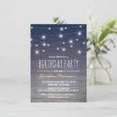 Rustige Blue Adult Mannen Birthday Party Kaart (Staand voorkant)