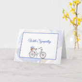 Rustige Blue Bicycle Lavender Floral Kaart (Gele Bloem)
