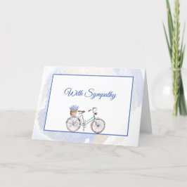 Rustige Blue Bicycle Lavender Floral Kaart