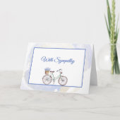 Rustige Blue Bicycle Lavender Floral Kaart (Voorkant)