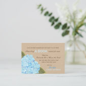 Rustige Blue Hydrangeas Lees een boekenkaart Informatiekaartje (Staand voorkant)