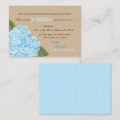 Rustige Blue Hydrangeas Lees een boekenkaart Informatiekaartje (Voorkant / Achterkant)