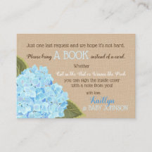 Rustige Blue Hydrangeas Lees een boekenkaart