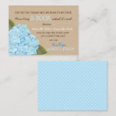 Rustige Blue Hydrangeas Lees een boekenkaart Informatiekaartje (Voorkant / Achterkant)