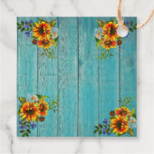 Rustige Blue Sunflower Baby Sprinkle Dank je Bedankjes Labels (Achterkant)