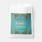 Rustige Blue Sunflower Baby Sprinkle Party Bedankzakje (Voorkant)