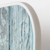 Rustige Blue Wood print op maat Pickleball Paddle (Links Detail)