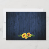 Rustige Blue Wood Sunflower Woodland Dierenhoer Kaart (Achterkant)