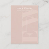 Rustige Blush Bold Monogram Hairclips Pin display  Visitekaartje (Voorkant)