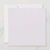 Rustige Blush Paarse White Floral Square Weddensch Kaart (Achterkant)