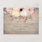 Rustige Blush Pink Floral Sage Weddenschappen Briefkaart (Voorkant)