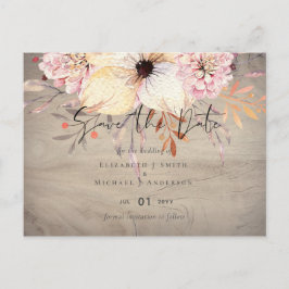 Rustige Blush Pink Floral Sage Weddenschappen Briefkaart