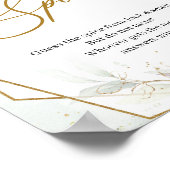 Rustige blush rozen eucalyptus Name dat Spice game Poster (Hoek)