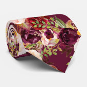 Rustige Blush Waterverf pony's verstelbaar patroon Stropdas (Opgerold)