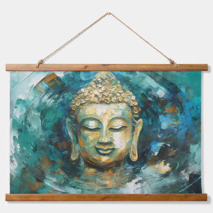 Rustige Boeddha Aura Spirituele kunst Hangend Wandkleed