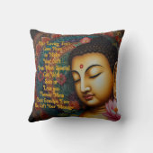 Rustige Boeddha gepersonaliseerde boodschap – Zen  Kussen (Achterkant)