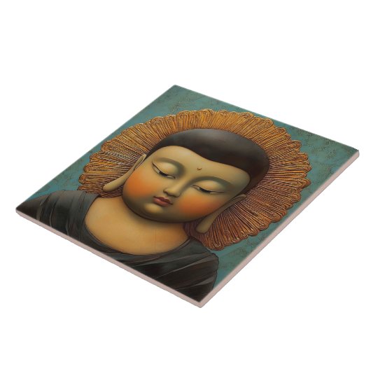 Rustige Boeddha Tegeltje (Zijkant)