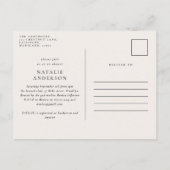 Rustige boerderij botanisch script baby shower aankondigingskaart (Achterkant)