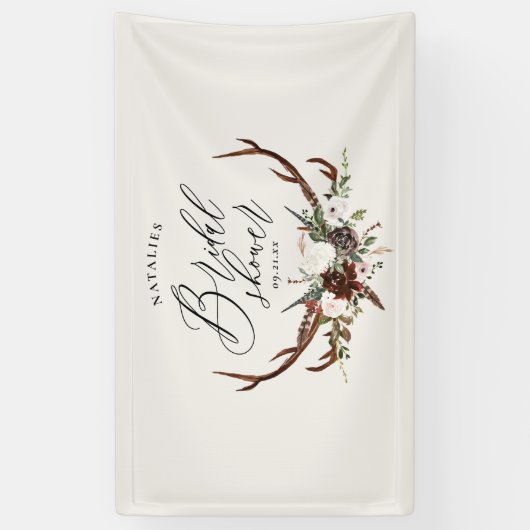 Rustige boerderij botanisch script vrijgezellenfee spandoek (Verticaal)