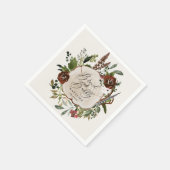 Rustige boerderij botanisch vrijgezellenfeest servet (Hoek)