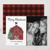 Rustige Boerderij Buffalo Pset Kaart voor kerstmis (Voorkant / Achterkant)