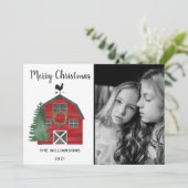 Rustige Boerderij Buffalo Pset Kaart voor kerstmis (Staand voorkant)