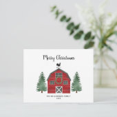 Rustige Boerderij Buffalo Pset Kaart voor kerstmis (Staand voorkant)