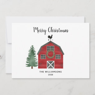 Rustige Boerderij Buffalo Pset Kaart voor kerstmis