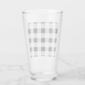 rustige boerderij chic black and white plaid glas (Achterkant)