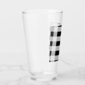 rustige boerderij chic black and white plaid glas (Rechts)