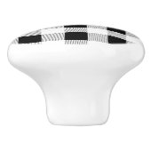 rustige boerderij chic black and white plaid keramische knop (Zijkant)