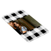rustige boerderij chic black and white plaid magneet (Rechterzijde)