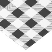 rustige boerderij chic black and white plaid medium tafelloper (Hoek)