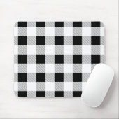 rustige boerderij chic black and white plaid muismat (Met muis)