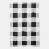 rustige boerderij chic black and white plaid theedoek (Verticaal)