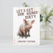 Rustige Boerderij Diersensorische tekening Birthda (Staand voorkant)