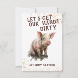 Rustige Boerderij Diersensorische tekening Birthda