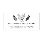 Rustige Boerderij  eikarton Rubberstempel (Afrduk)